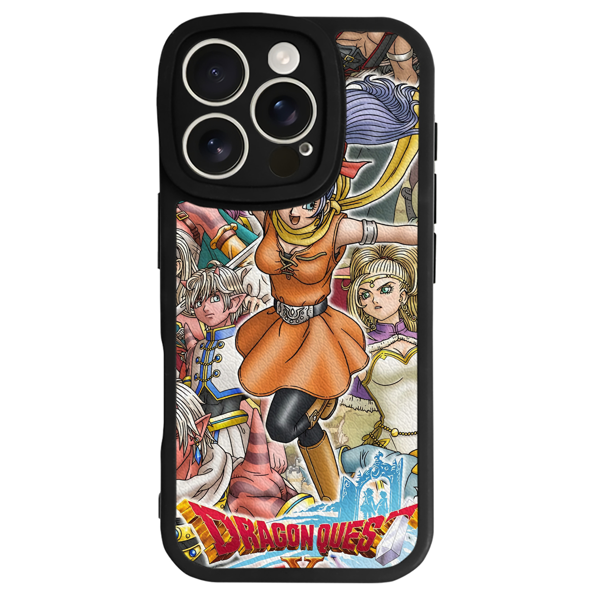 （画像用） ドラゴンクエスト Doragon Kuesuto Dragon Quest 【iPhone 16シリーズ対応】シリコンスマホケース（レザー調） 材質：シリコン